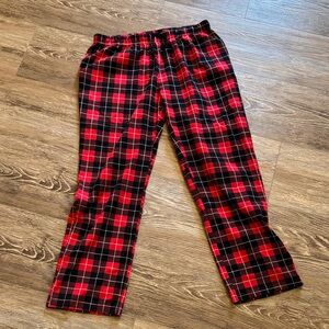 Red and Black Plaid Pajama Pants